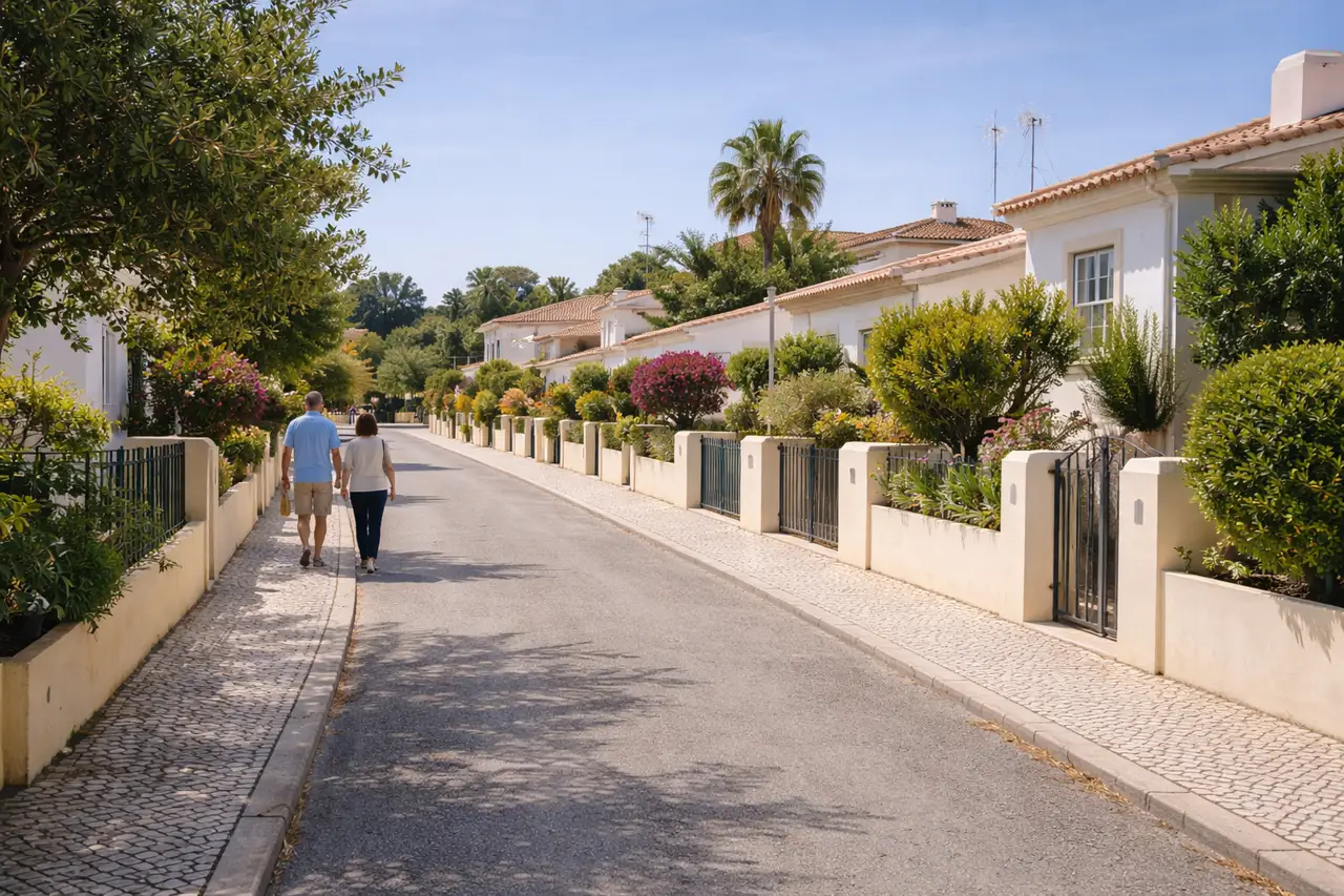 Zona residencial tranquila no Algarve, afastada do turismo